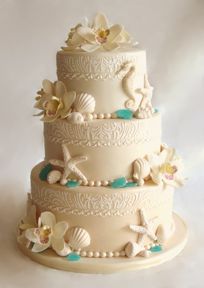 beach wedding cake 5