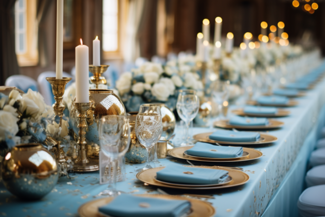 Creating a Beautiful Blue and Gold Wedding Theme